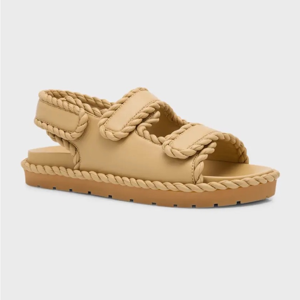Bottega Veneta Jack Leather Braid Dual-Band Sandals NIB Size 40